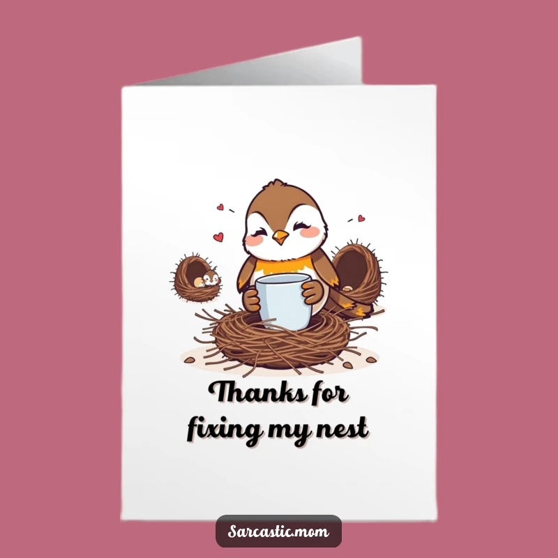 Free Printable Robin Mom Thank You Card - Coffee Glare Downloadable Gift