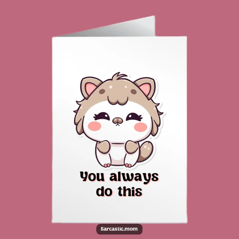 Free Printable Thank You Card: Playful Kawaii Mom, Funny Downloadable Gift