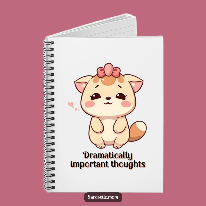 Funny Kawaii Mom Sigh Notebook - Jot Down Your Dramatic Thoughts!
