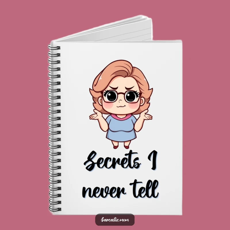 Funny Sarcastic Mom Notebook: Shrugging Smirk Journal, Hilarious Planner for Her