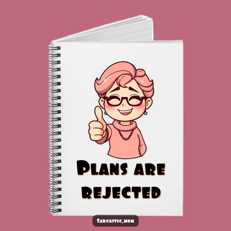 Funny Sarcastic Mom Notebook: Thumbs Down Grin Journal, Hilarious Planner for Her