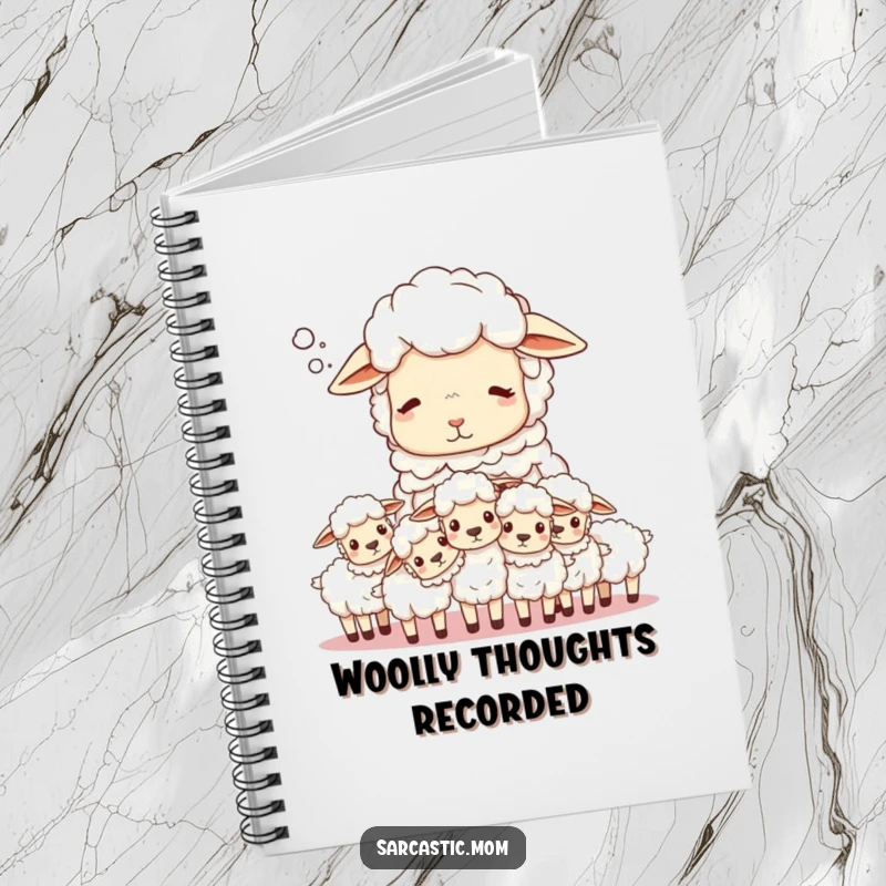 Funny Sheep Mom Notebook: A sighing sheep mom counts lambs, ready for your notes.