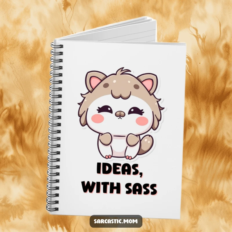 Funny Kawaii Mom Eye Roll Notebook: A cute mother animal character rolling her eyes, great for journaling.