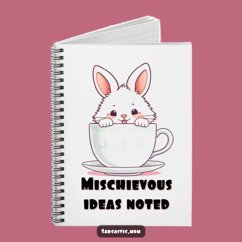 Funny Bunny Tea Notebook - Mischievous Ideas, Perfect Journal Gift!