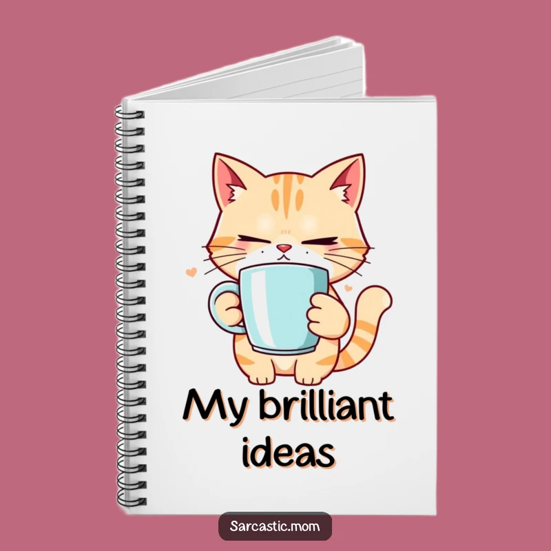 Funny Cat Mom Rolling Eyes Notebook - Jot Down Thoughts with Hilarious Flair