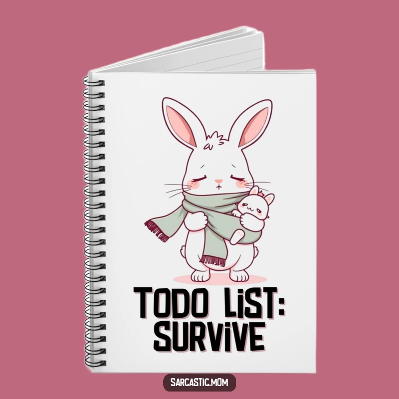 Funny Bunny Mom Baby Sling Scarf Notebook - Organize with Hilarious Style