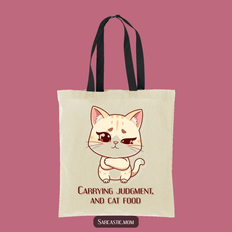 Funny Sassy Cat Mom Tote Bag: Carry Your Judgment with Style!
