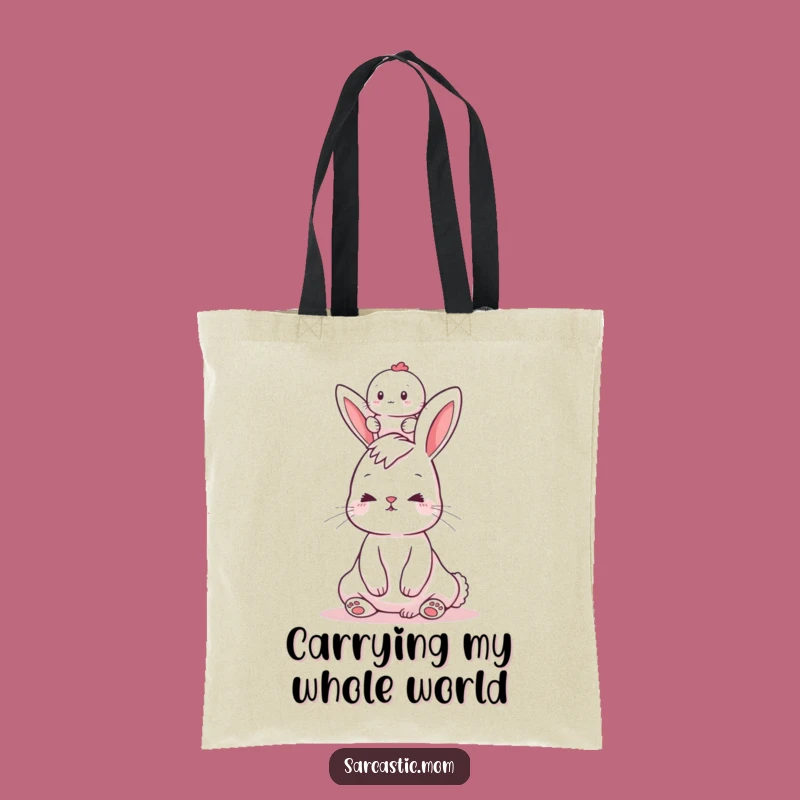Funny Bunny Mom Tote Bag - Hilarious Motherhood Carry-All