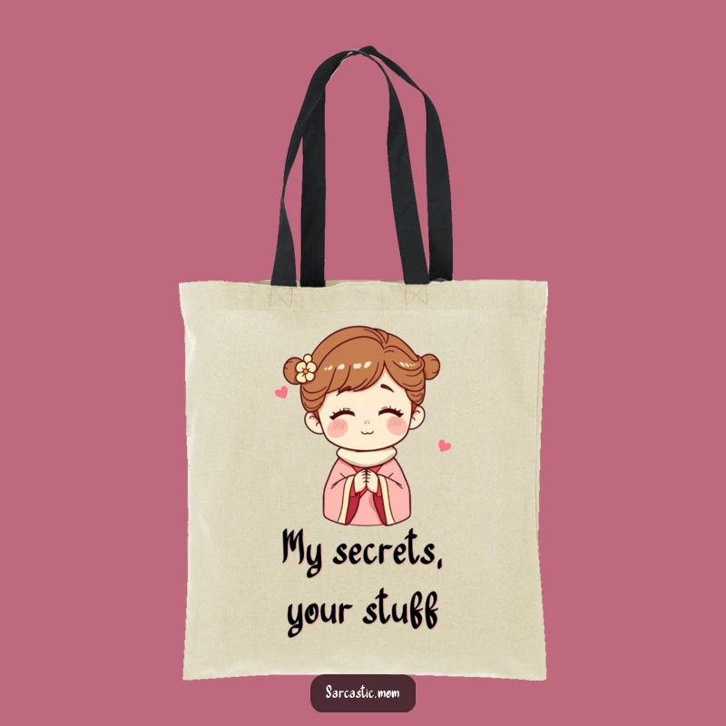 Funny Secret Mom Tote Bag: Chic Mother Figure Wink Design for a Handy Gift