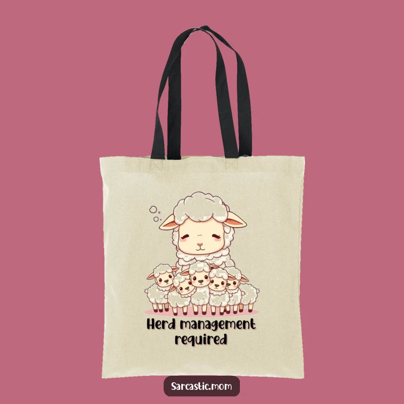 Funny Sheep Mom Tote Bag: Carry Your Flock Everywhere!