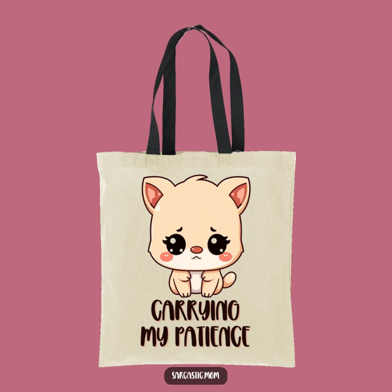 Funny Unimpressed Kawaii Animal Tote Bag: Carry Your Sass in Style Gift
