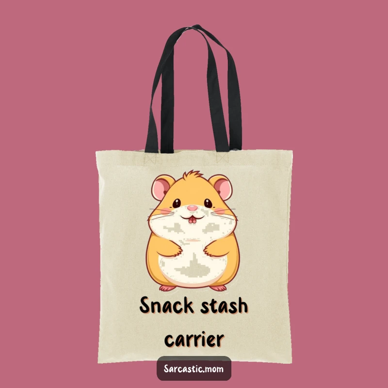 Funny Hamster Mom Tote Bag: Tiny Chin Wag Practical Gift